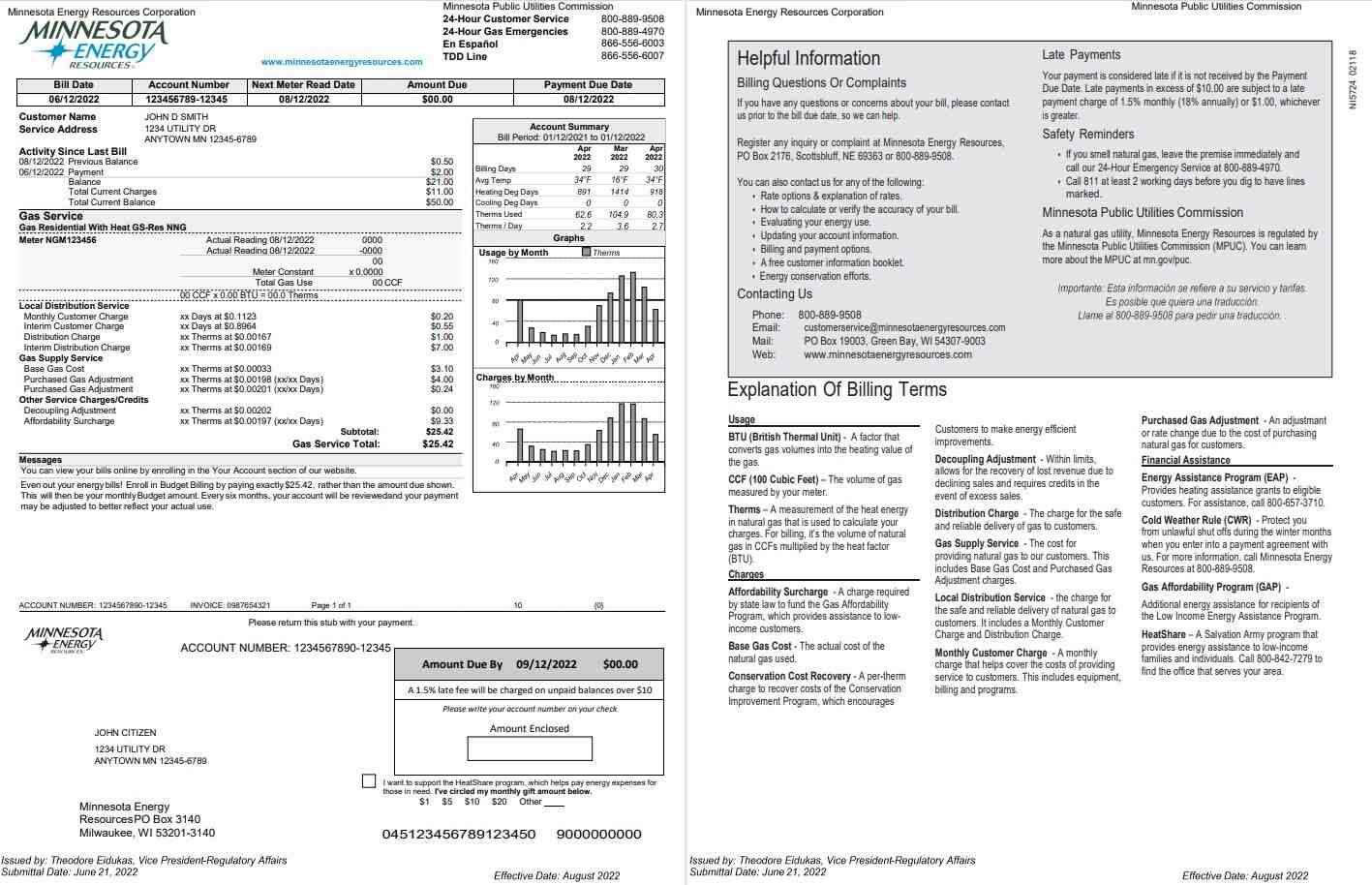  Minol USA business utility bill 